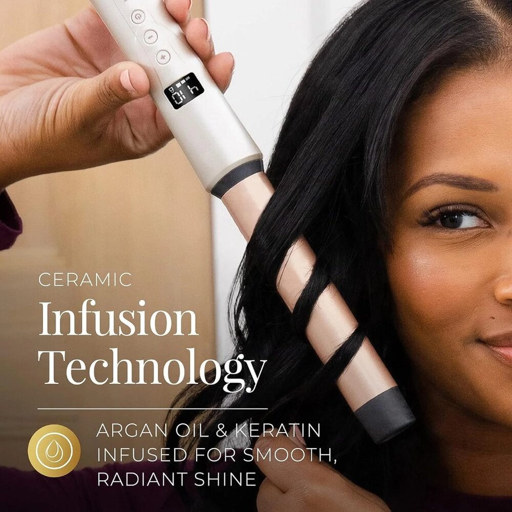 REMINGTON Shine Therapy Argan Oil & Keratin Infused 1 Inch Curling Wand - Picture 6 of 8